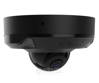 8Мп IP камера видеонаблюдения Ajax DomeCam Mini HL black (2.8мм) с микрофоном, возможностями ИИ и гибридной подсветкой