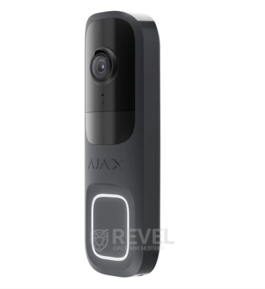 Видеозвонок Ajax DoorBell graphite со встроенным искусственным интеллектом, ИК-сенсором и управлением в приложении