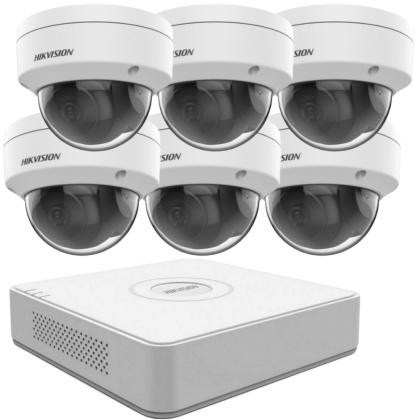 Комплект 2Мп IP видеонаблюдения на 6 камер с записью и удаленным доступом Hikvision DS-21F-2MP-6DOME Комплект 2Мп IP видеонаблюдения на 6 камер с записью и удаленным доступом Hikvision DS-21F-2MP-6DOME