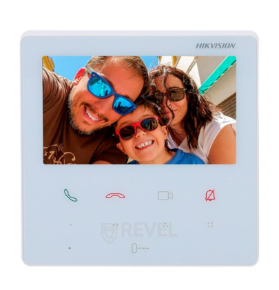 Беспроводной 4" Wi-Fi домофон с замком и Wi-Fi панелью со считывателем Hikvision DS-WF61-CR-EM White (управление со смартфона)