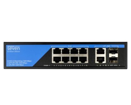 Гигабитный PoE коммутатор 8 портов SEVEN P-7328FG-2SFP