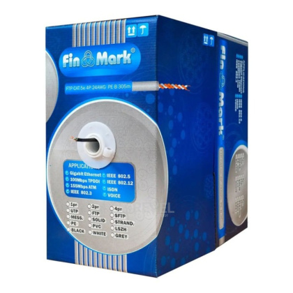 Кабель сетевой FinMark UTP 305м, CAT5e 4P 24AWG PE B Outdoor