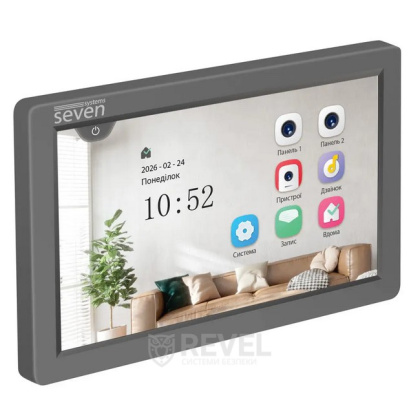 Комплект FHD IPS видеодомофона 7 дюймов и FHD панели вызова SEVEN DP-7570 FHD Kit Grey