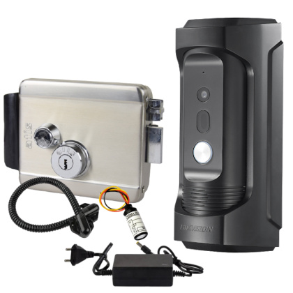 Комплект IP видеопанели и электромеханического замка Hikvision DS-KB8113-EM-KIT (управление со смартфона)