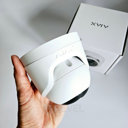 8Мп IP камера видеонаблюдения Ajax TurretCam white (4мм) с микрофоном и возможностями искусственного интеллекта