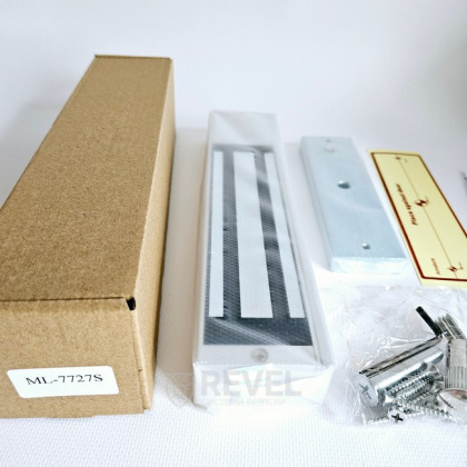 Замок электромагнитный 300 кг SEVEN ML-7727S + уголок SEVEN LB-7721-LC