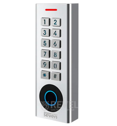 Биометрический Smart контроллер доступа со встроенным считывателем SEVEN CR-7474BFW MF (Bluetooth + Wi-Fi)