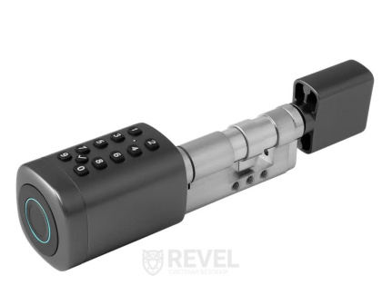Умный Bluetooth дверной биометрический замок (цилиндр) SEVEN LOCK SL-7773BF black (40-106 мм)