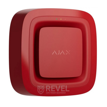 Беспроводной адресный пожарный оповещатель звуковой Ajax EN54 FireProtect (Sounder) Jeweller Red