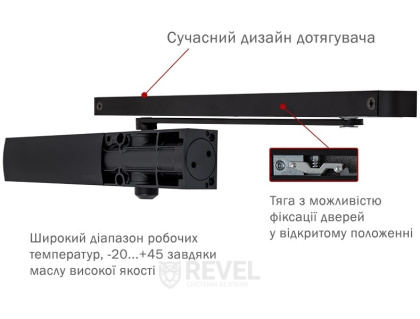 Доводчик RYOBI 1200 D-1200T GREY_ANTHRACITE SLD_HO_ARM EN_2
