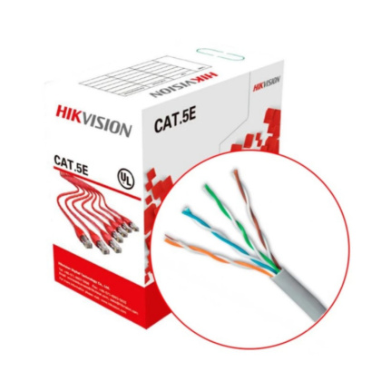 Кабель неэкраннированная витая пара (медь) 24AWG UTP CAT 5E для внутренней прокладки HikVision DS-1LN5E-S (UTP) Кабель неэкраннированная витая пара (медь) 24AWG UTP CAT 5E для внутренней прокладки HikVision DS-1LN5E-S (UTP)