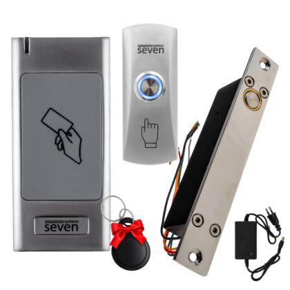 Комплект контроля доступа с врезным электроригельным замком SEVEN SKD-KIT-ER4 Комплект контроля доступа с врезным электроригельным замком SEVEN SKD-KIT-ER4