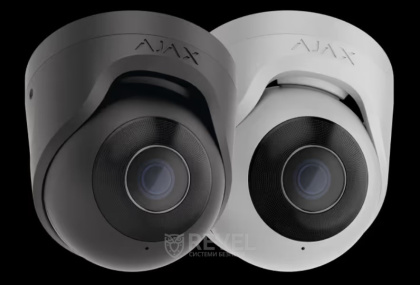 5Мп IP камера видеонаблюдения Ajax TurretCam black (2.8мм) с микрофоном и возможностями искусственного интеллекта