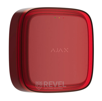 Беспроводной адресный пожарный оповещатель световой Ajax EN54 FireProtect (VAD) Jeweller Red