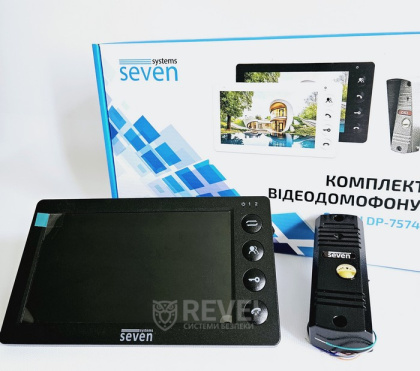 Комплект домофона с электромеханическим замком Seven Kit Home-Lock black