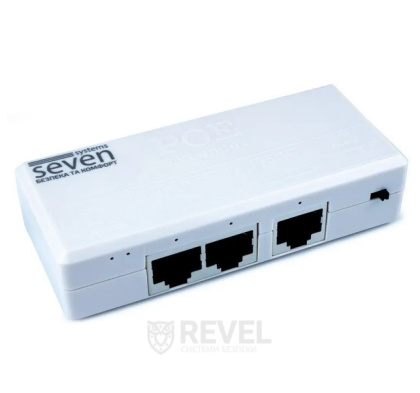 PoE репитер SEVEN P-7312 (разветвитель на две IP-видеокамеры на одном кабеле)