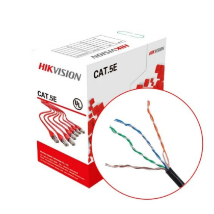 Кабель неэкраннированная витая пара (медь) UTP CAT 5E для внешней прокладки HikVision DS-1LN5EO-UU/E