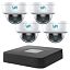 Комплект 4Мп IP PoE відеоспостереження на 4 купольні камери IK10 зі звуком VIA SECURITY VS-D24AS-POE-VP