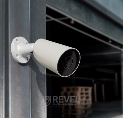 8Мп уличное IP PoE видеонаблюдение со звуком и возможностями искусственного интеллекта Ajax BulletCam-8MpHL-Kit white