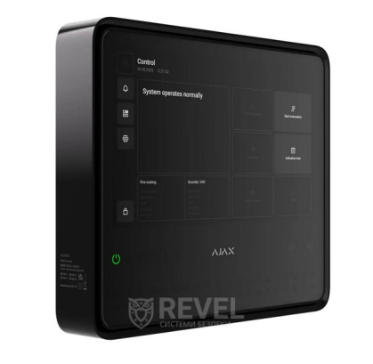 Беспроводная пожарная централь Ajax EN54 Fire Hub Jeweller black с поддержкой устройств для защиты от вторжения