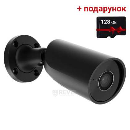 8Мп IP камера видеонаблюдения Ajax BulletCam black (4мм) с микрофоном и возможностями искусственного интеллекта
