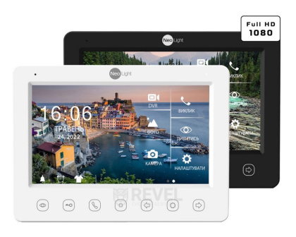 Комплект домофона с записью видео Neolight NeoKIT HD PRO Black (Kappa+ HD и SOLO FHD)