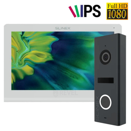 7" IPS видеодомофон + FullHD видеопанель Slinex Nexo 7 Kit White (программная детекция движения и запись видео)