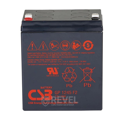 Аккумуляторная батарея CSB GP1245F2 12В 4.5А•ч