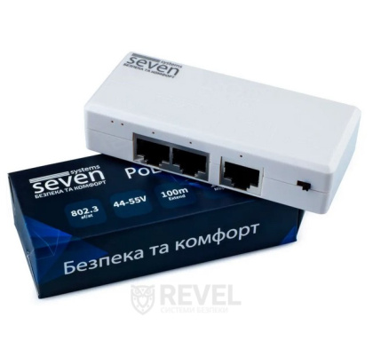 PoE репитер SEVEN P-7312 (разветвитель на две IP-видеокамеры на одном кабеле)