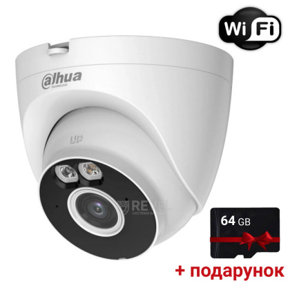 5Mп IP Wi-Fi видеокамера IP67 с микрофоном, динамиком и двойной подсветкой Dahua DH-T5A-PV (2.8 мм)