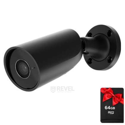 5Мп IP камера видеонаблюдения Ajax BulletCam black (4мм) с микрофоном и возможностями искусственного интеллекта