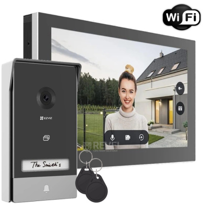 IP комплект Smart Wi-Fi видеодомофона с управлением с мобильного приложения Ezviz CS-HP5 (распродажа)