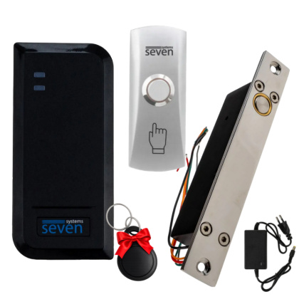 Комплект контроля доступа с врезным электроригельным замком SEVEN SKD-KIT-ER2 Комплект контроля доступа с врезным электроригельным замком SEVEN SKD-KIT-ER2