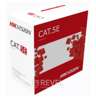 Кабель неэкраннированная витая пара (медь) UTP CAT 5E для внешней прокладки HikVision DS-1LN5EO-UU/E