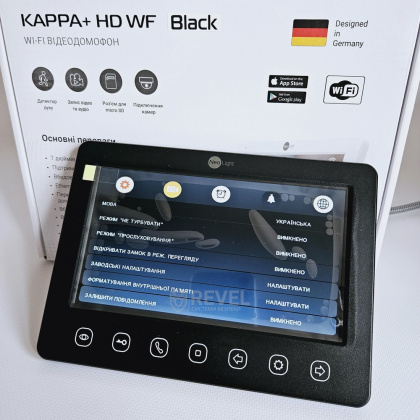 Wi-Fi домофон для частного дома с электромеханическим замком NeoLight Smart Home Black (Kappa + HD WF с записью и дозвоном на телефон)