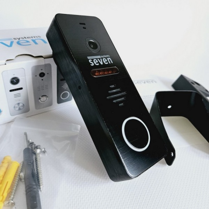 Домофон для частного дома с электромеханическим замком SEVEN DP-7570 FHD Lock Kit Black Домофон для частного дома с электромеханическим замком SEVEN DP-7570 FHD Lock Kit Black