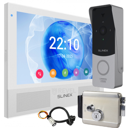 Wi-Fi видеодомофон с замком Slinex Sonik AI Home Kit white — интеллектуальная AI-детекция движения и переадресация вызова