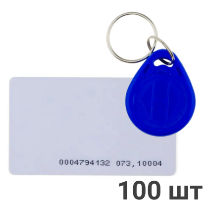 Комплект 100 шт Em-Marine брелки или карты 100ЕМ-KIT