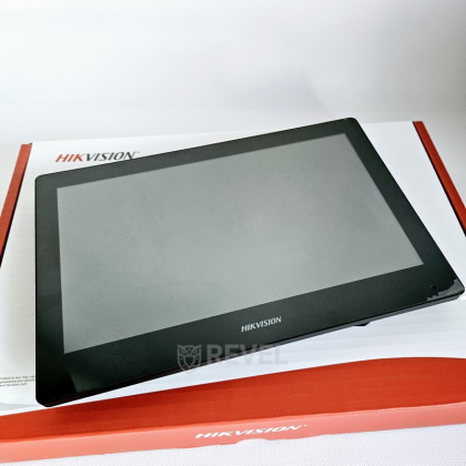 Беспроводной 10" Wi-Fi домофон с замком и Wi-Fi панелью со считывателем Hikvision DS-KH85-CR-EM (управление со смартфона)
