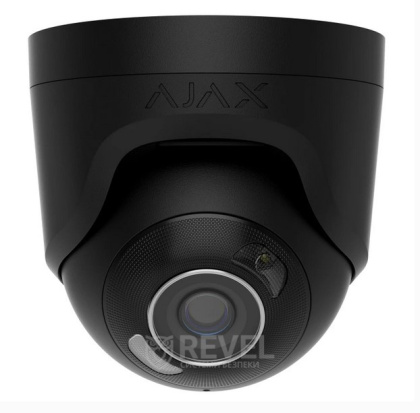5Мп IP камера видеонаблюдения Ajax TurretCam HL black (4 мм) с микрофоном, возможностями ИИ и гибридной подсветкой