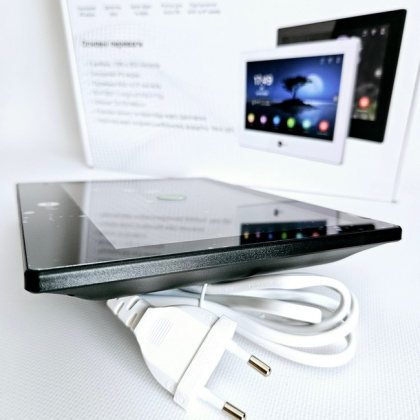 FullHD комплект Wi-Fi видеодомофона NeoLight Alpha Hybrid Black + панель SOLO FHD (дозвон на телефон и запись видео)