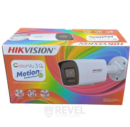 4Mп IP ColorVu видеокамера со Smart Hybrid Light подсветкой и микрофоном Hikvision DS-2CD1047G3-LIUF (2.8мм)