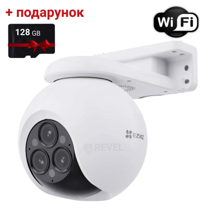IP Wi-Fi видеокамера для умного дома Ezviz CS-H80f (с тремя объективами 4MP+4MP+4MP)