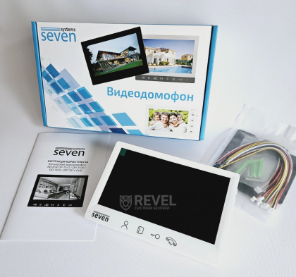 Комплект Full HD видеодомофона с детекцией и записью видео SEVEN DP–7571FHD-Neo Kit box (white)