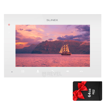 7" FHD IPS сенсорный видеодомофон с записью по детекции Slinex SQ-07MTHD White + SD карта 64Гб в подарок!