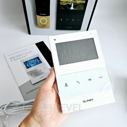 Комплект Wi-Fi домофона с управлением со смартфона и записью видео по детектору движения Slinex Starter Kit 4" Cloud white