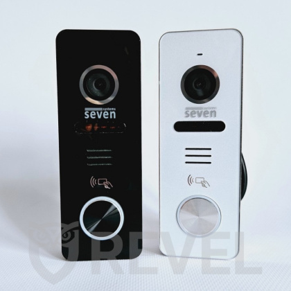 Комплект FHD IPS домофона 7 дюймов с вызывной панелью со считывателем карт SEVEN DP–7575 Key Kit white