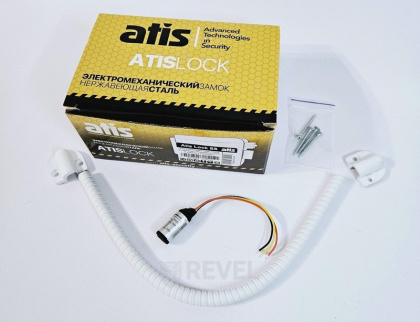 Электромеханический замок на калитку ATIS Lock SS + БУЗ + гибкий переход (для управления замком с домофона)