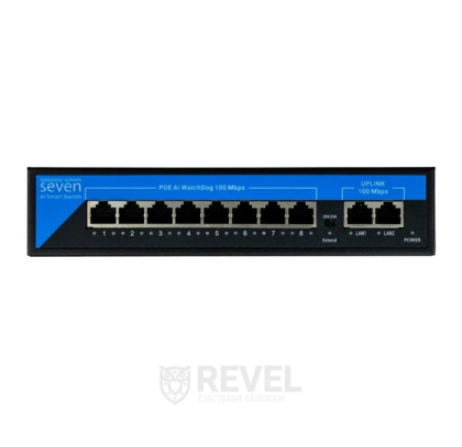 PoE коммутатор (switch) 8 портов SEVEN P-7328