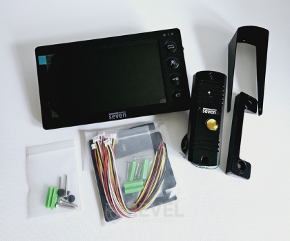 Комплект домофона с электромеханическим замком Seven Kit Home-Lock black